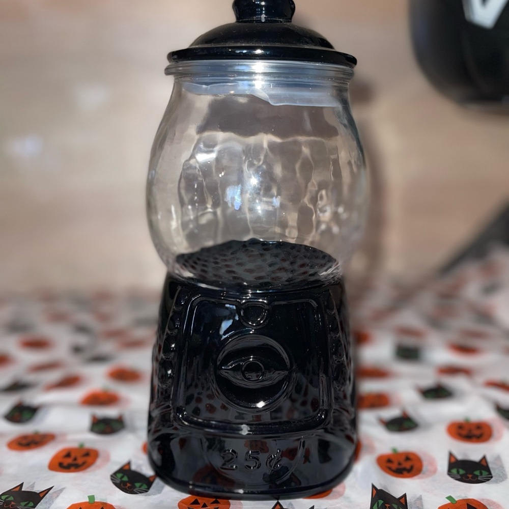 Black gumball canister NEW